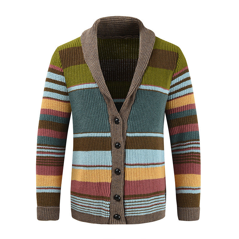 Herre Cardigan – Strikket – Knappet – Sænkede skuldre