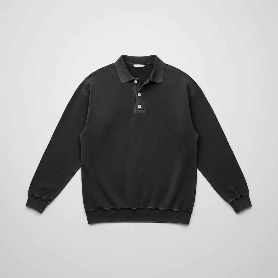 Herre Langærmet Poloshirt – Klassisk Bomuldsblanding – Knaplukning – Hverdags Casual