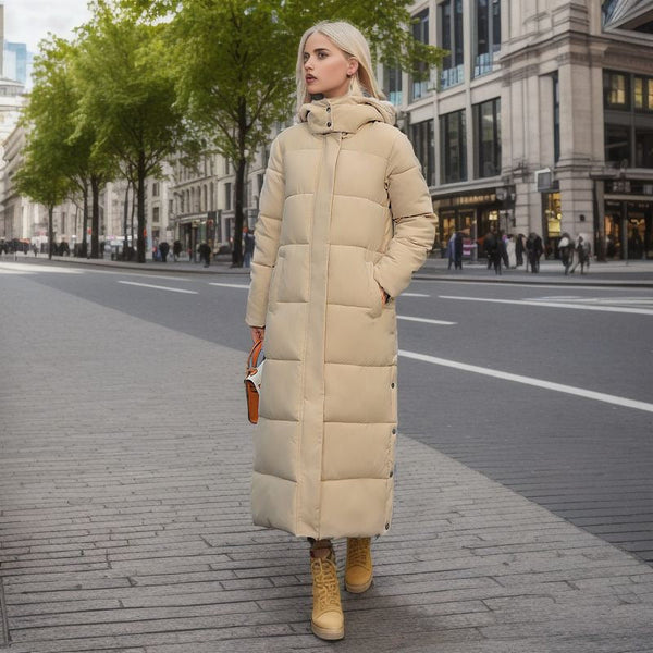 Dame Parka – Lang model – Hætte – Quiltet isolering