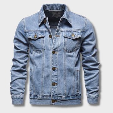 Herre Denimjakke – Knaplukning – Regular fit – Casual stil