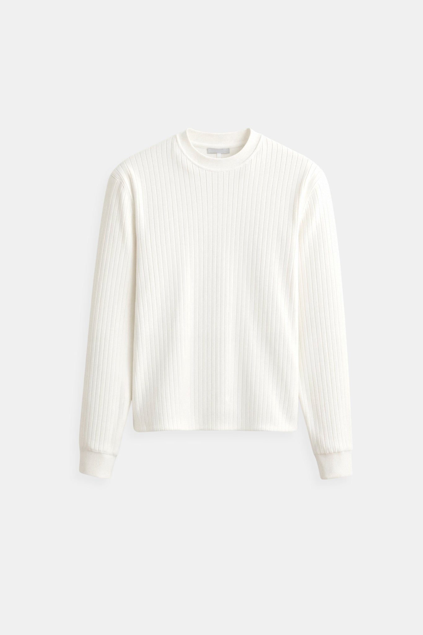 Herre Ribstrikket Sweater – Langærmet Pullover – Klassisk Slim Fit Strik – Letvægts Casual Top