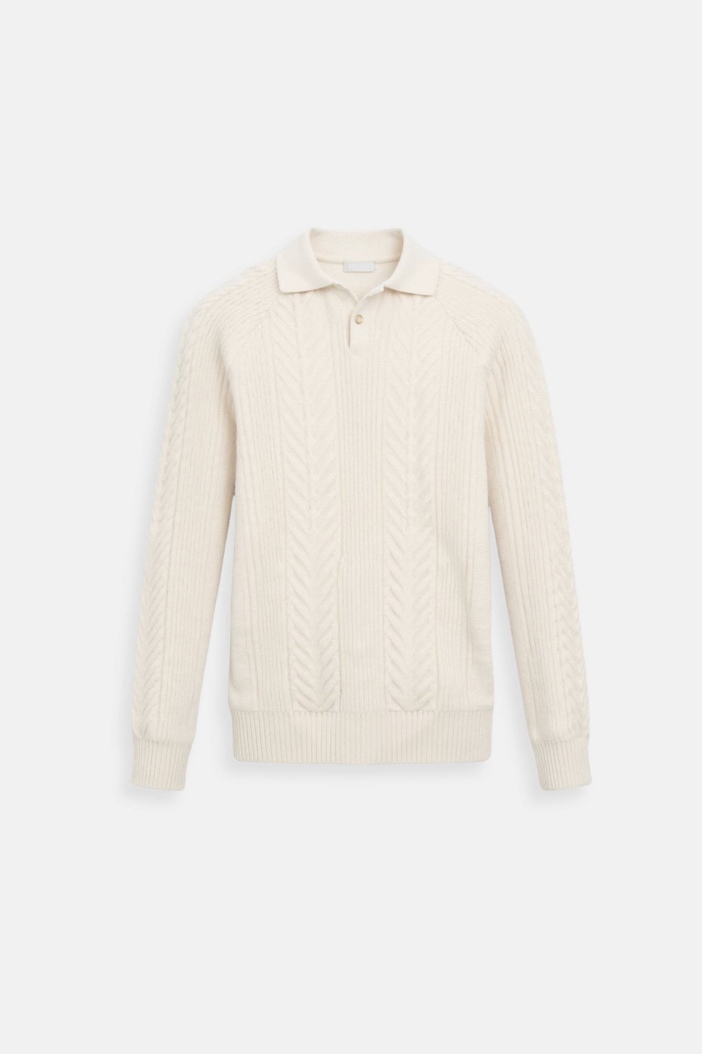 Herre Strikpolo – Langærmet Pullover – Retro Kabelstrik – Smart Casual Striktrøje