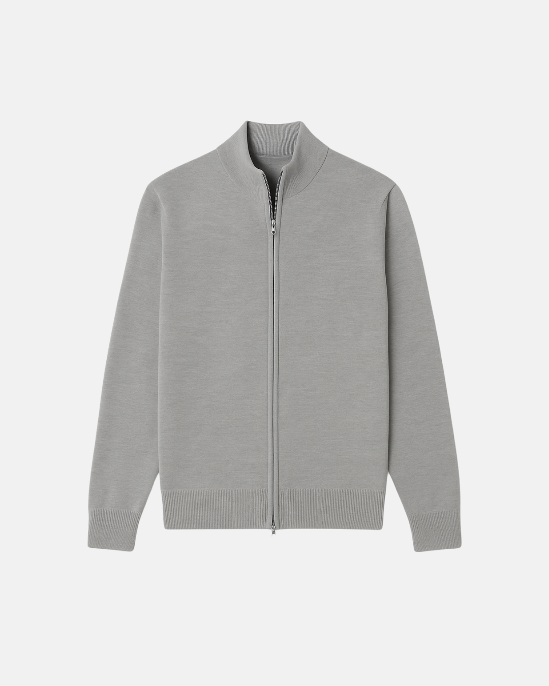 Herre Cardigan med Lynlås – Let Striktrøje – Klassisk & Komfortabel – Slim Fit