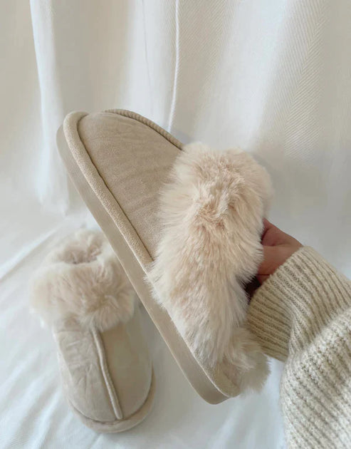Dame Slippers – Blødt for – Syntetisk overdel – Gummisål