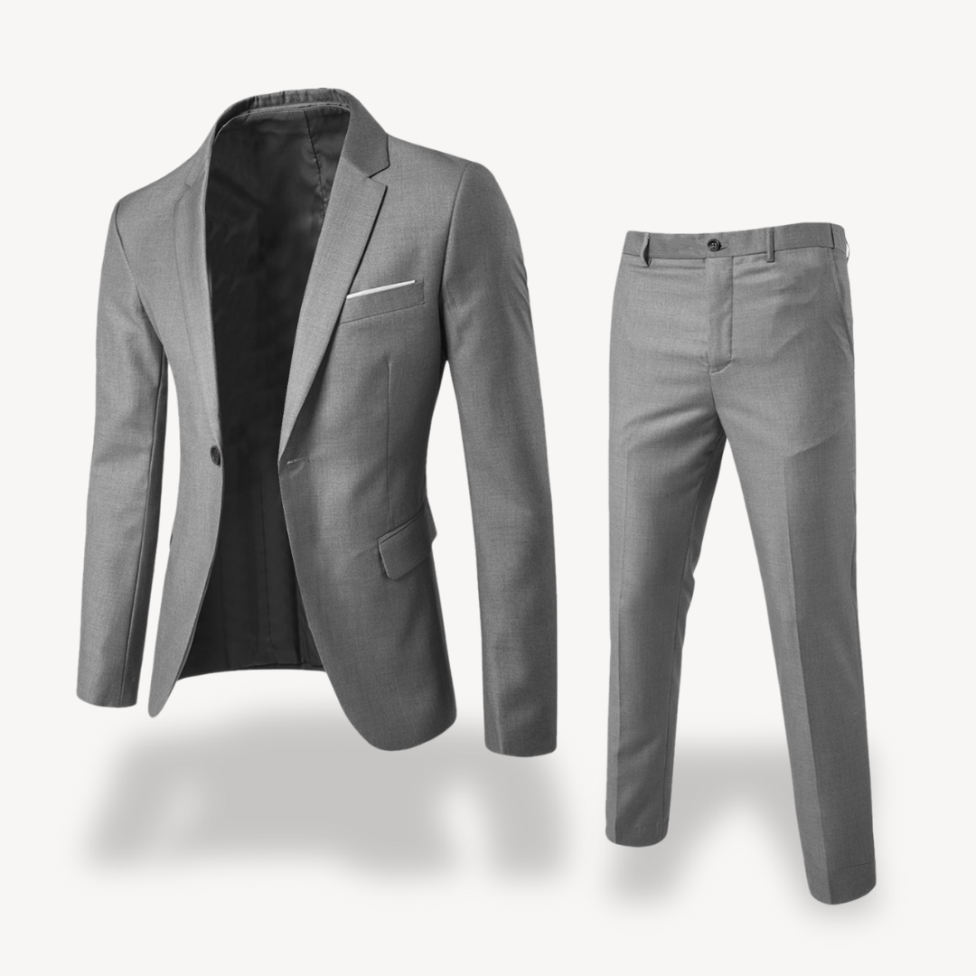Herre Suit – Elegant Pasform – To-Del Sæt – Klassisk Look – Blazer og Bukser