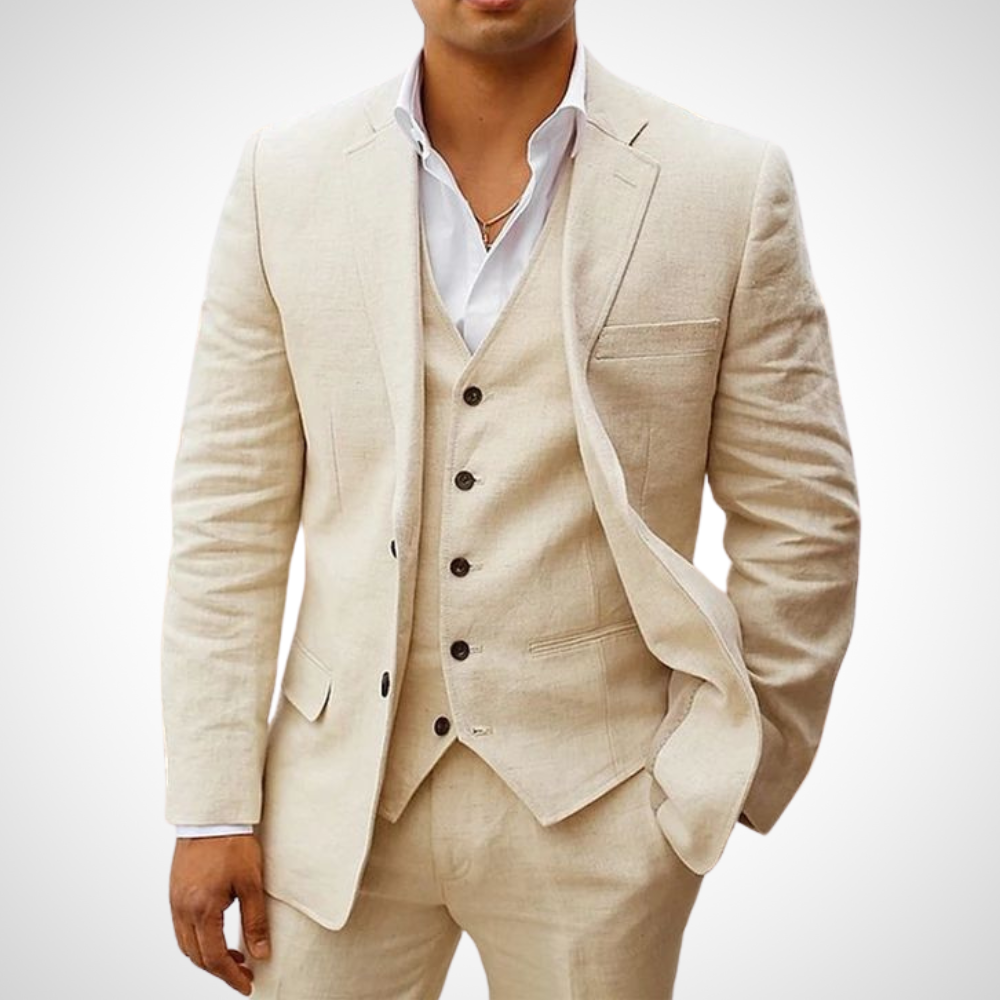 Herre Suit Set – 3-delt – Klassisk pasform – Knappet lukning