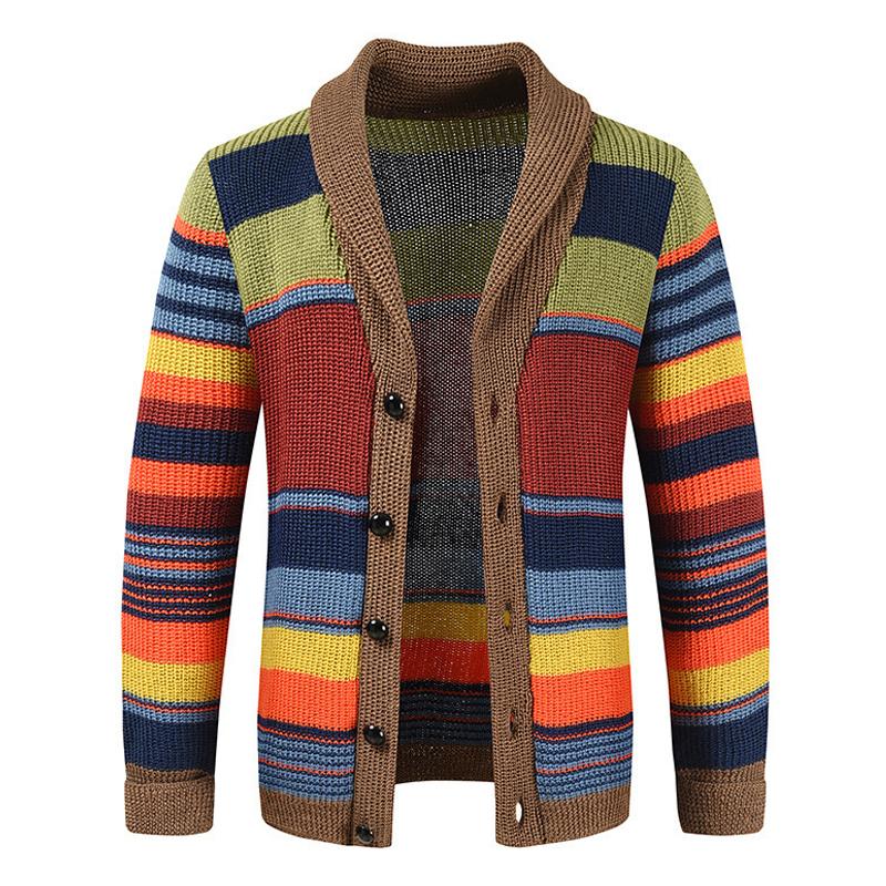 Herre Cardigan – Strikket – Knappet – Sænkede skuldre